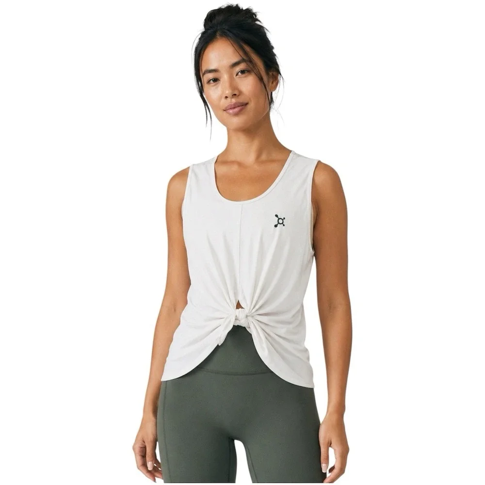 Lululemon Orange Theory Flow Y 2-in-1 Yoga Tank. White Opal. Sz 14. NWT - Picture 1 of 13